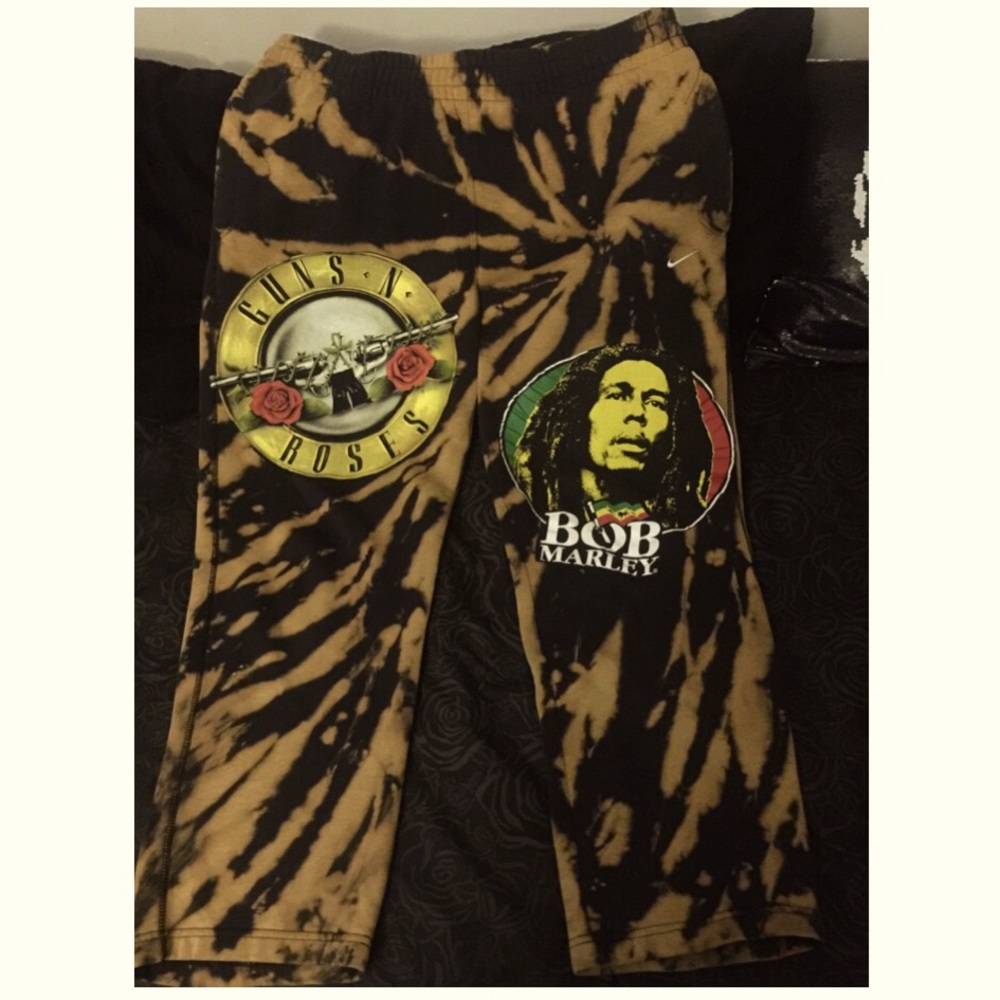 Nike Sweatpants - Tie Dye with band patches -Large